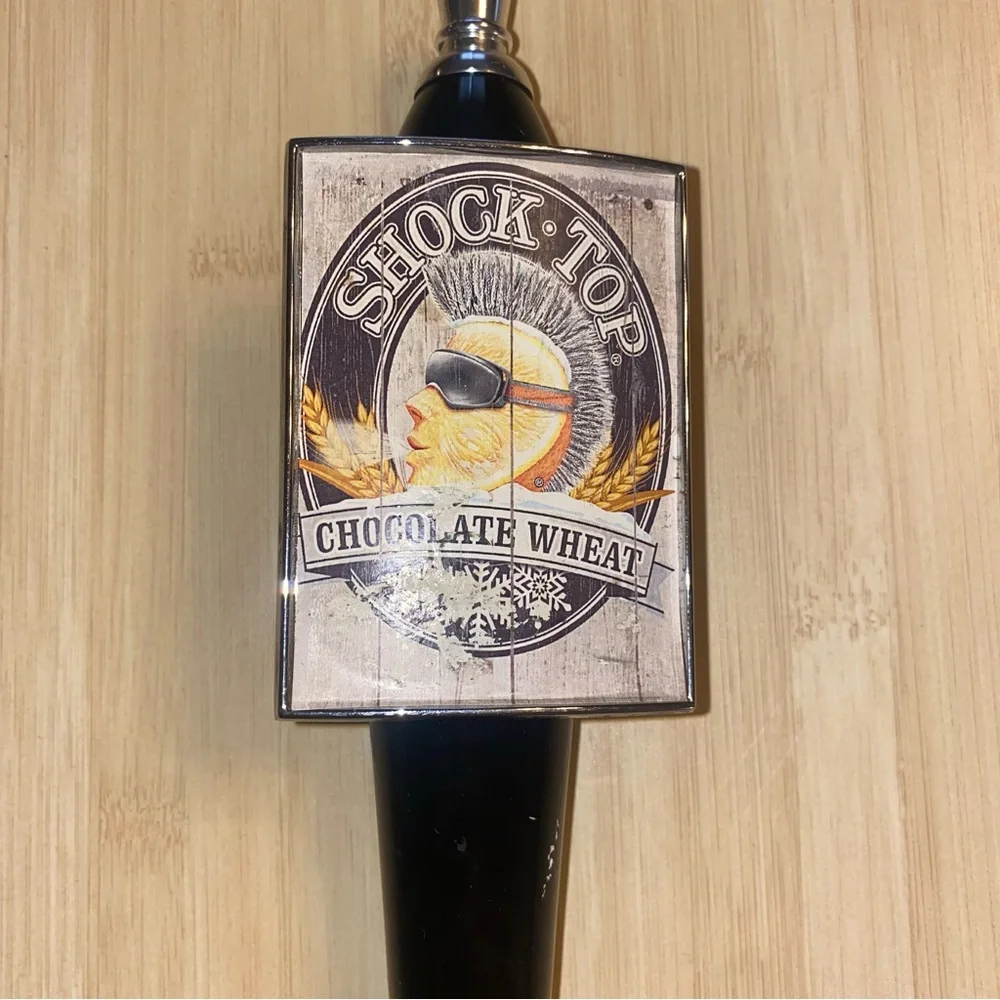 Shock Top Winter Chocolate Wheat Beer Tap Handle Man Cave Black